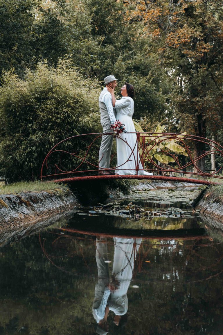 photo mariage sur un pont